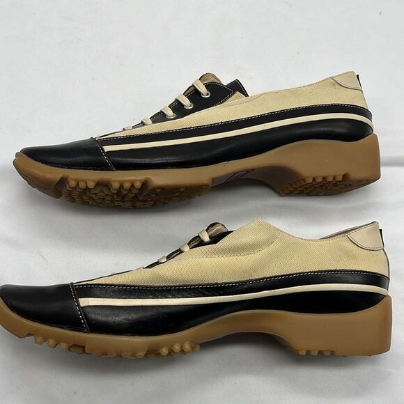 Walter Genuin Tan and Brown Leather Women's Golf Shoes Made in Italy - Picture 3 of 8